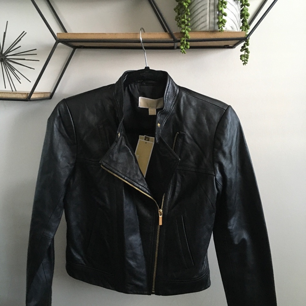 Micheal Kors leather jacket NWT